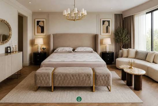 Cabezal de cama tapizado
